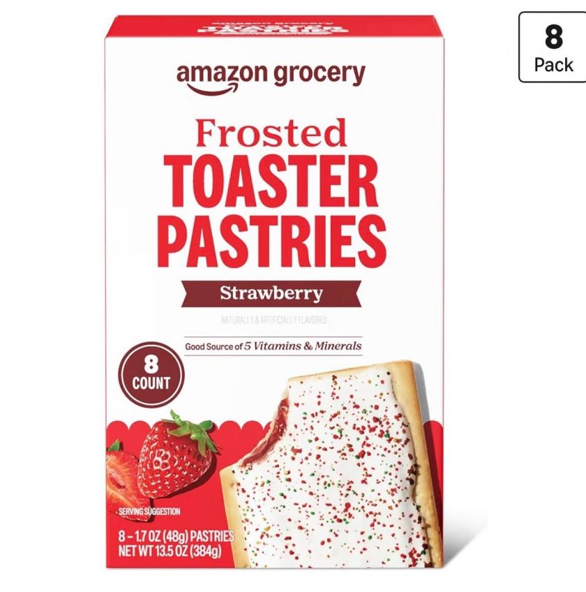Amazon Grocery Frosted Toaster Pastries Strawberry 8ct