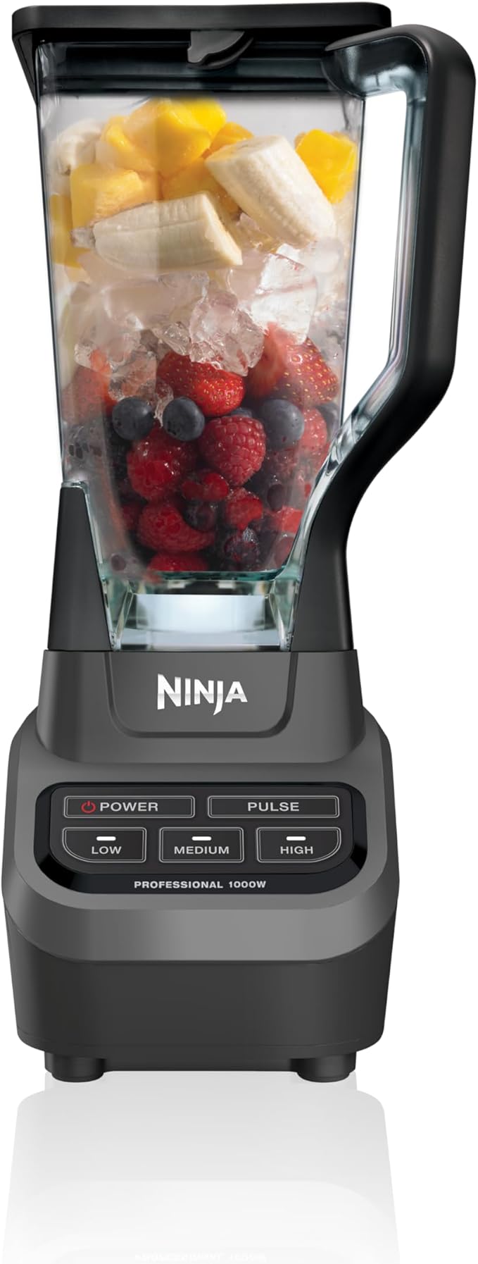 Ninja Professional Blender | Smoothie Blending, Drink Mixer, Grinder, Ice Crusher, Frozen Fruit Blending | 1000W Power,