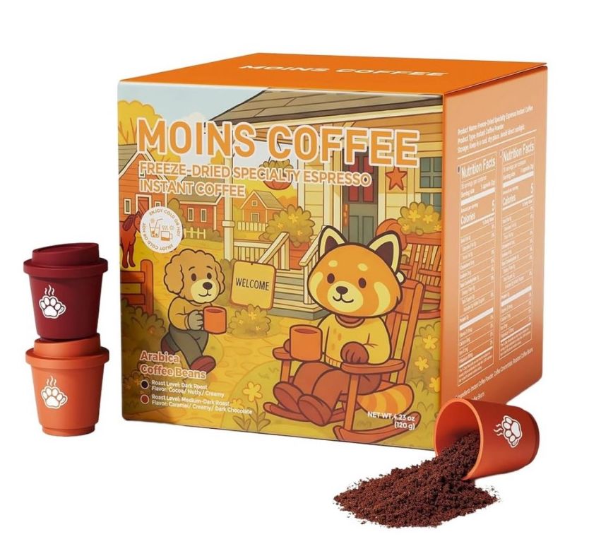 Moins Coffee Freeze-Dried Instant Espresso Pods