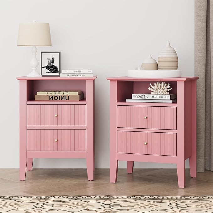 Nightstand Set of 2, Colorful