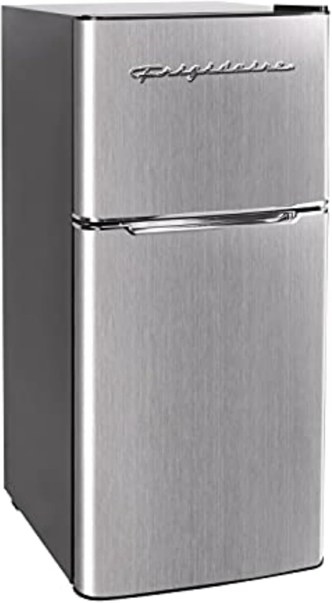 Frigidaire EFR451 Refrigerator with Top Freezer - 2 Door Fridge with 4.6 Cu Ft, Platinum Series, Stainless Steel