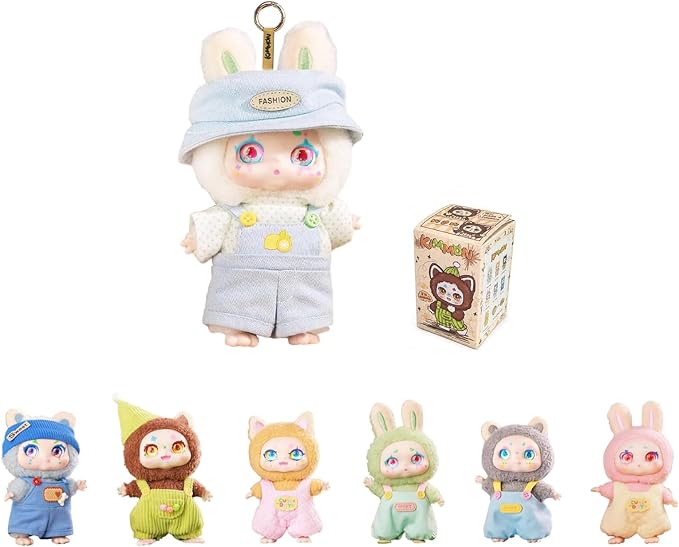 CALEMBOU Vinyl Plush Blind Box, Kimmon Mimon Series Plush Keychain Stuffed Blind Box, Kawaii 1 of 6 Possible Mystery Col