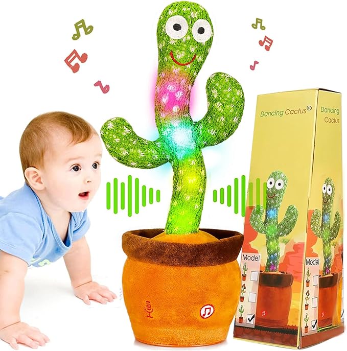 Baby Dancing Cactus - Talking, Glowing, Musical Toy for Boys & Girls, 6 to 12 Months (Cactus Toy)