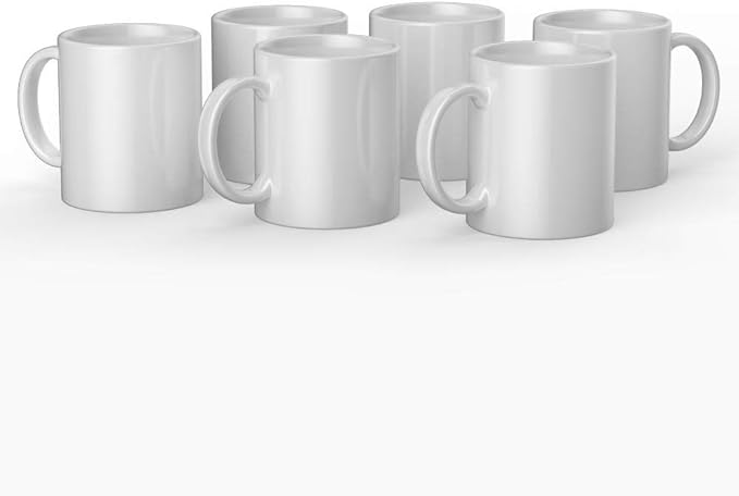 Cricut Beveled Blank Mug to Decorate, White (6 count)