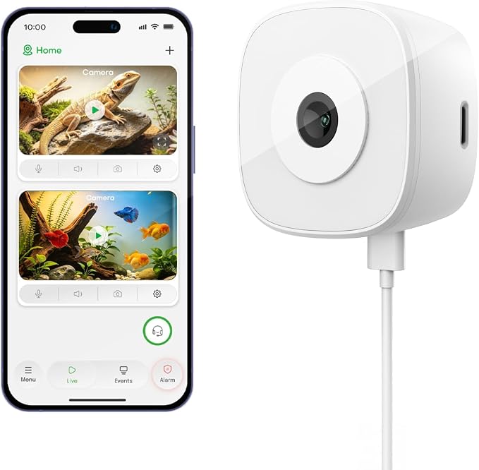 3MP Aquarium Reptile Camera Window Pet Security Camera