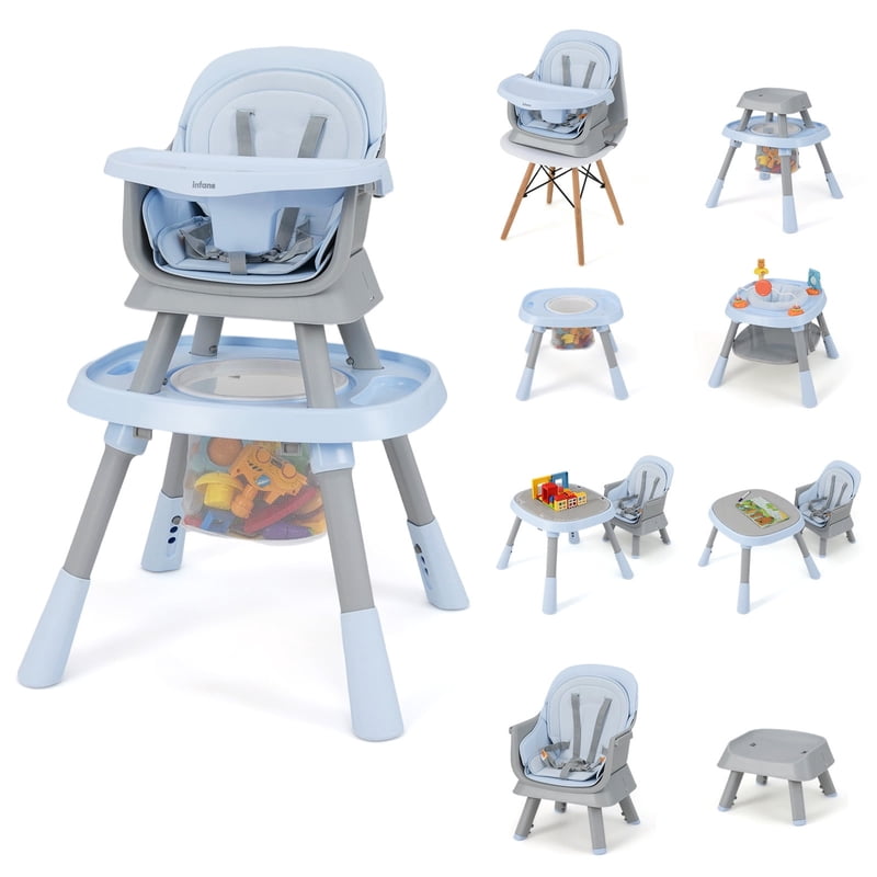 INFANS 9 in 1 High Chair, Convertible Baby Highchair