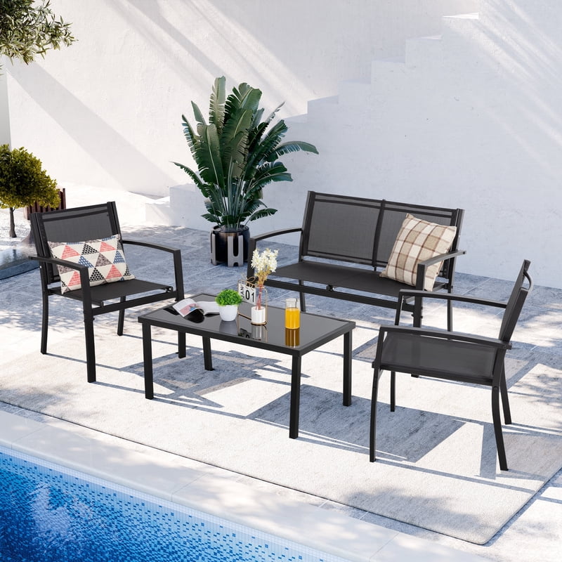 Walsunny 4 Pieces Outdoor Furniture Set